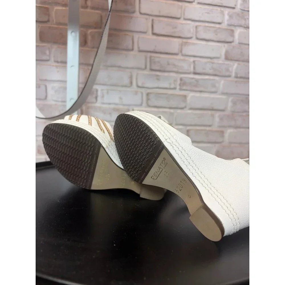 Renato Cueros Shoes & Bag Set – White Multi, Size 35 – Excellent Condition